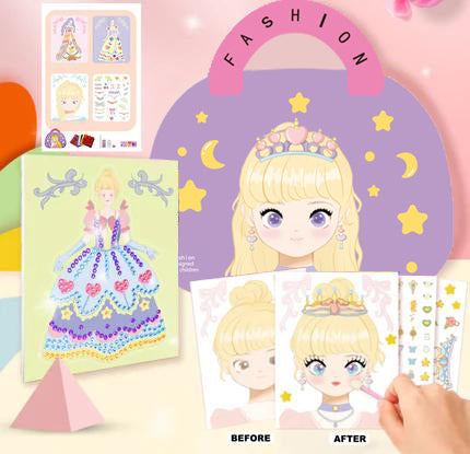 🔥Sonderangebot 50% Rabatt💝3-in-1-Spielset zum Ankleiden und Schminken einer Prinzessin💅