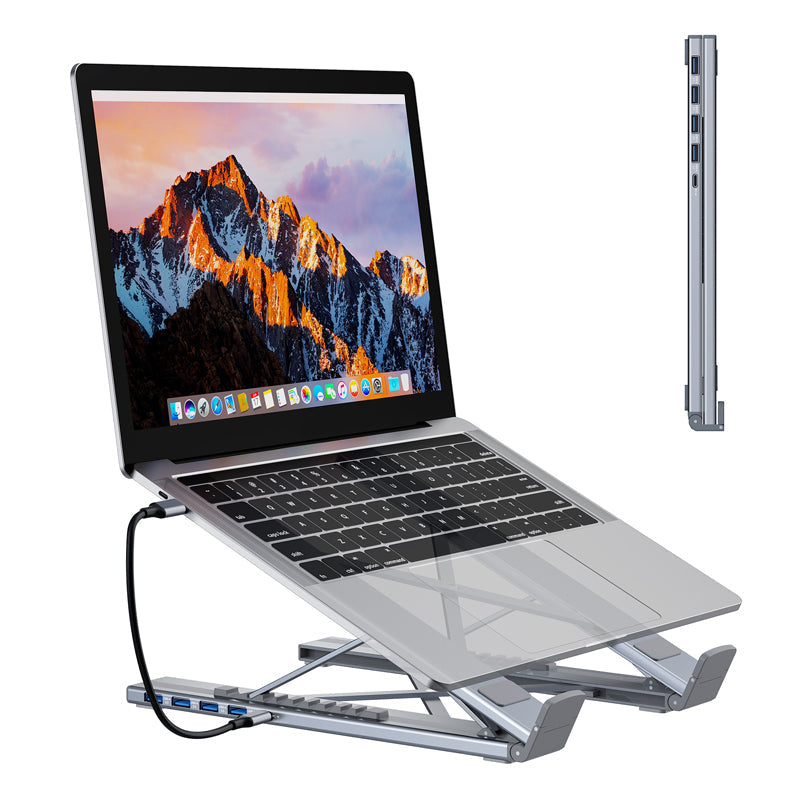 đ» đ„60% RABATT! ⥠2-in-1 USB-C Dockingstation & LaptopstĂ€nder â 8 Ports, 4K HDMI & Höhenverstellbar fĂŒr Mehr ProduktivitĂ€t đ„ïž