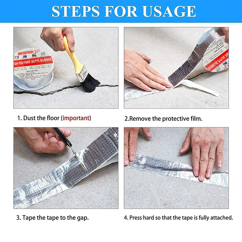 🔥 Nur heute: 50 % Rabatt! – 🎁 Hochbelastbares wasserdichtes Aluminiumband – Sofortige Reparatur und Abdichtung bei Lecks
