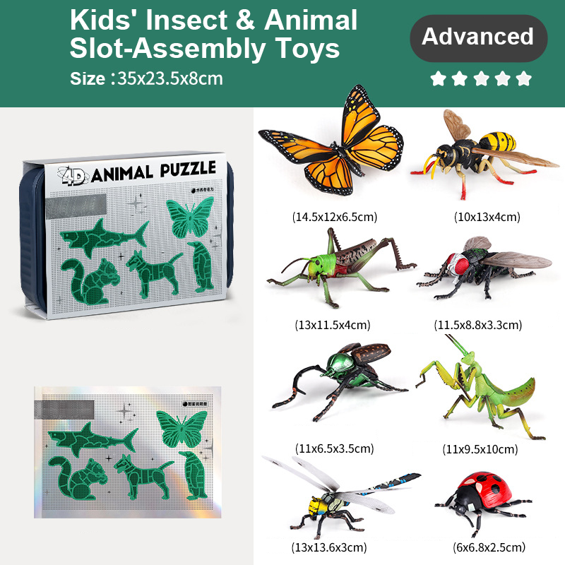 💖Black-Friday-Mega-Angebot – 50 % Rabatt!💖 ✨Kinderspielsachen für Kinder insekten und tierische Slot-Assembly