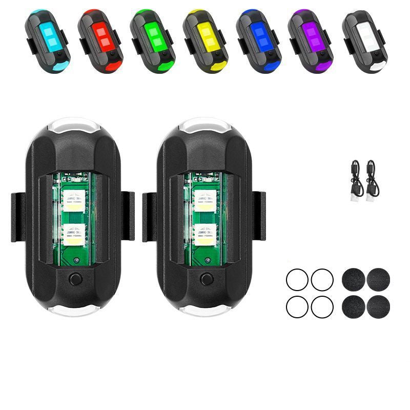 🔦 Drahtloses, vibrationsaktiviertes Blinklicht – 7-farbiges LED-Sicherheitssignallicht, geeignet für Autos, Fahrräder, Motorräder und den Einsatz im Freien 🚴♂️🚗✨