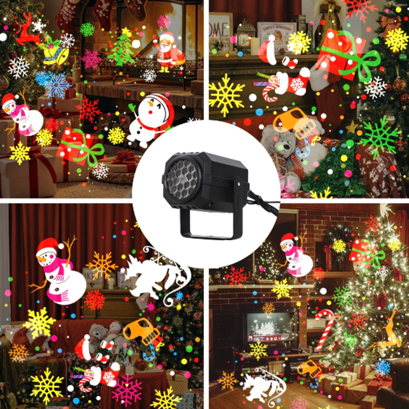 Rotierender LED-Weihnachtsmuster-Projektor