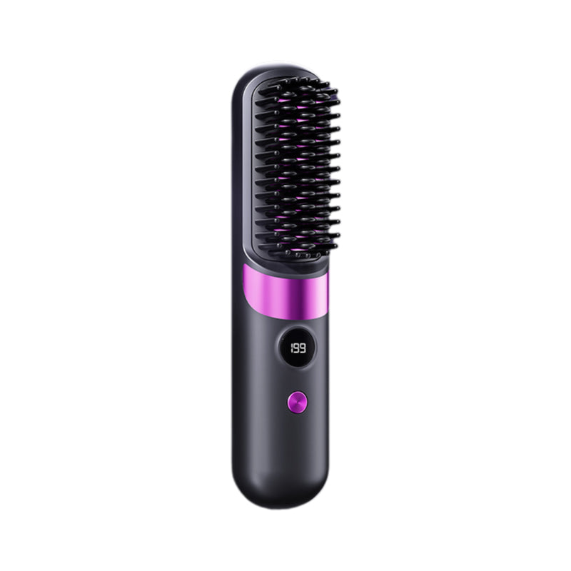 💇♀️🔥 3-in-1 Kabellose Glättungsbürste – glätten, locken, entwirren – USB-C, 4 Stufen – perfektes Haar überall! ✨