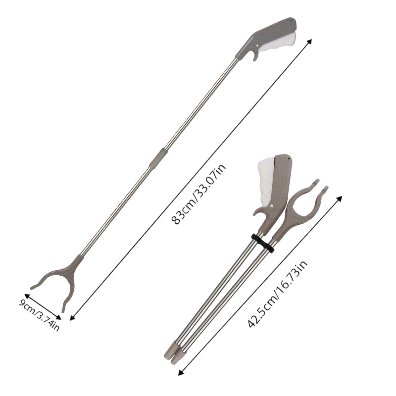 🦯【Faltbare Greifzange mit langem Stiel】 – Einfach ausziehen und greifen – kein Bücken mehr, egal ob hoch oben oder tief unten – Senioren und Schwangere können Dinge ganz alleine aufheben! 🔧✨