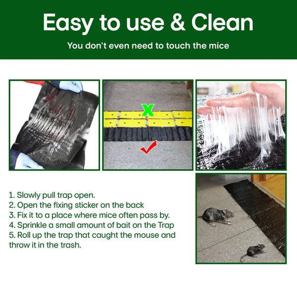 💥💥Haushalt Monofilament-Fallen Starke Mausefalle Mausefalle mit Klebefolie Mausefalle mit