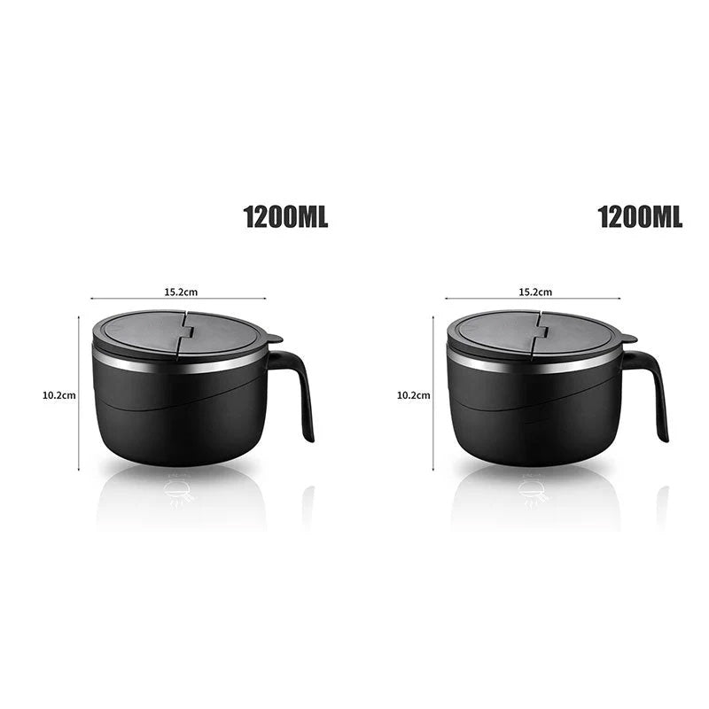 🔥Letzte 4 Stunden Angebot: 50 % sparen⏰🍜304 Edelstahl isolierte Ramen-Schüssel