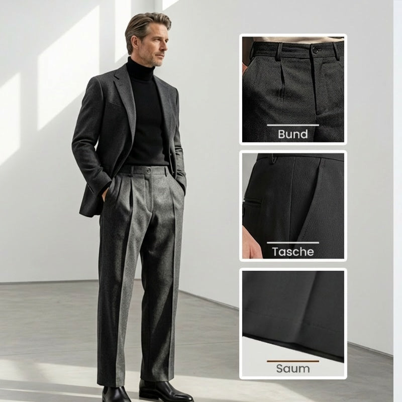 👖✨ Lässige Herrenhose mit Bundfalten und weitem Bein Perfekt für entspannte City-Styles ✓ Atmungsaktive Qualität ✓ Vielseitig kombinierbar Jetzt sichern!