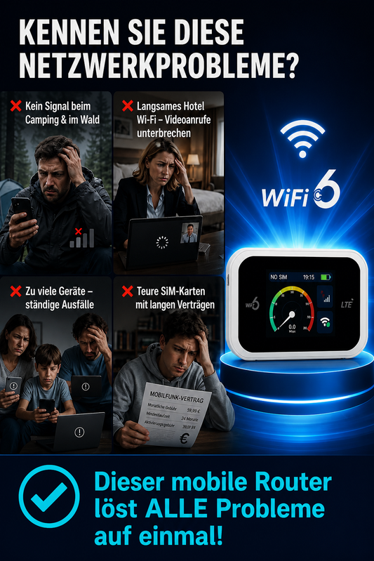 📶Mobiler Hotspot mit vollständiger WLAN-Abdeckung Ohne Karte