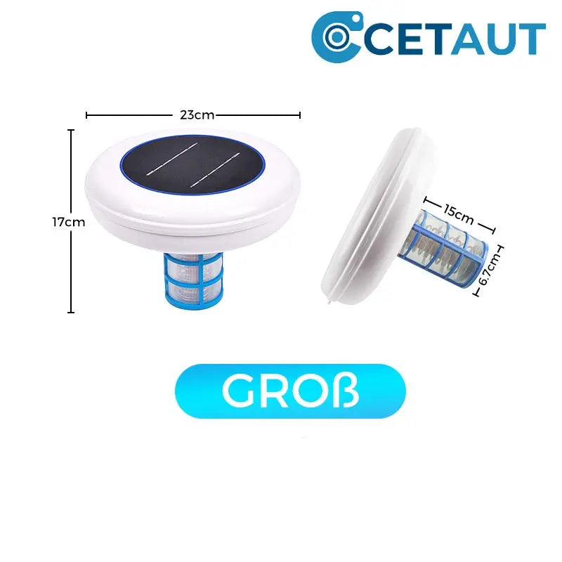 🌞Kristallklarer Pool – ohne Chemie, mit Solarenergie! SOLARBETRIEBENER SCHWIMMENDER POOL-IONISATOR