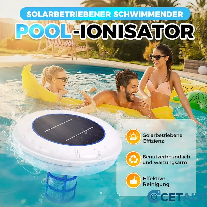 🌞Kristallklarer Pool – ohne Chemie, mit Solarenergie! SOLARBETRIEBENER SCHWIMMENDER POOL-IONISATOR