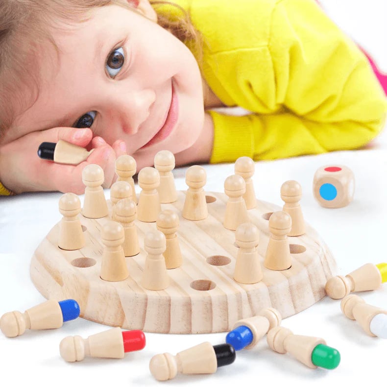 Geschenke für Kinder🎁Holzschachspiel Memory Match Stick