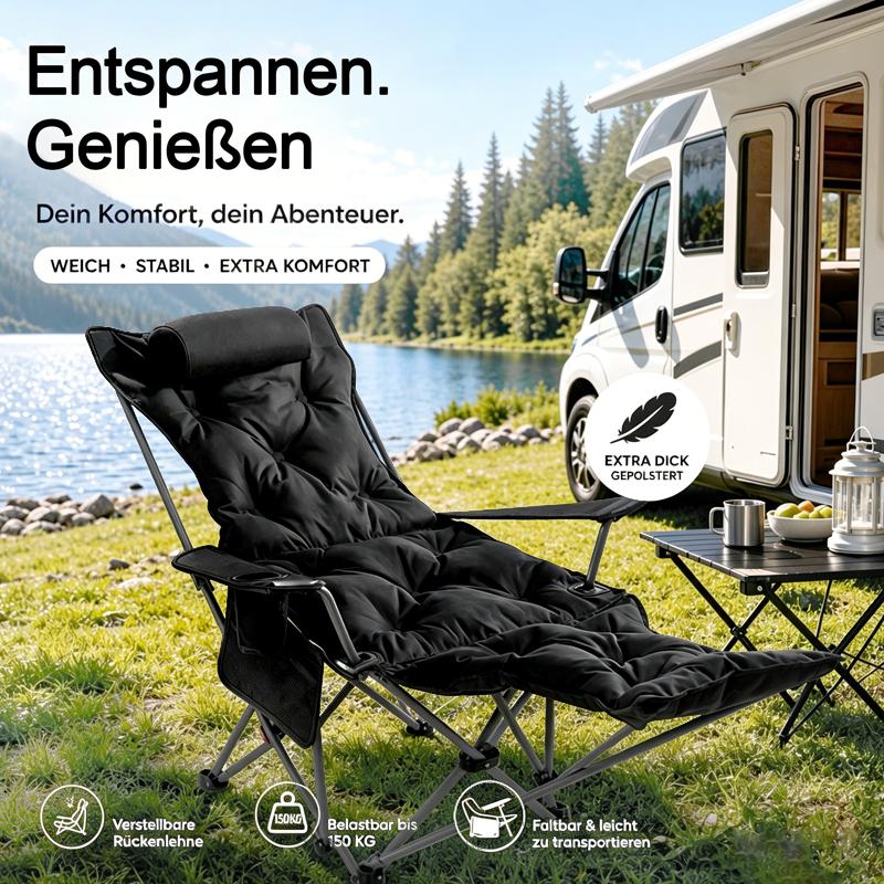 🪑 50% RABATT! 🌿 Tragbarer verstellbarer Klappstuhl für Außenbereich – Leicht, stabil & vielseitig – Ideal für Garten, Camping, Strand oder Terrasse – einfacher Transport und Aufbau 🏕️✨