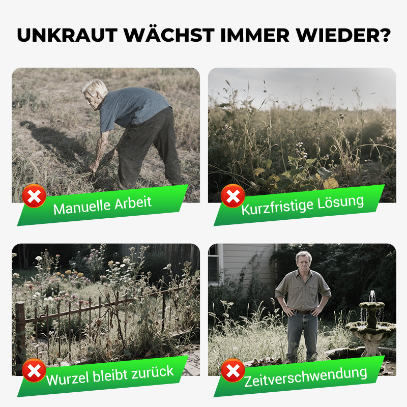 Professionelles Unkrautjäten, Bambus, Bäume, schadstofffrei, um den Hof sauberer zu machen