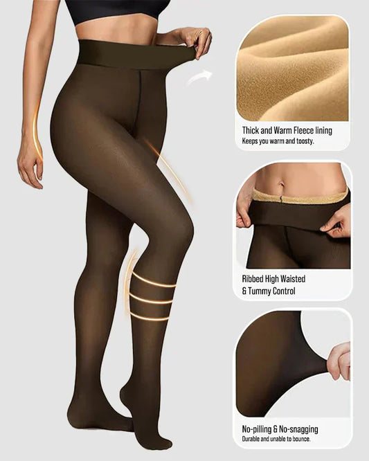🔥 Blitzverkauf: 50 % Rabatt!!⚡Über 60.000 verkauft! 🏆❄️Flawless Legs – künstliche, durchscheinende, warme, mit Plüsch gefütterte, elastische Strumpfhose
