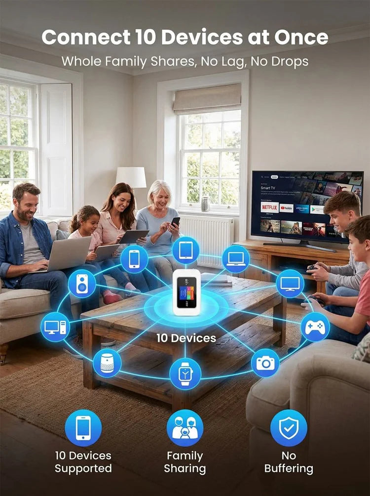 🥳2026 HOT SALE🥳💞Über 50.000 verkaufte Exemplare!📶🌐 Mobiler Hotspot – Tragbares WLAN, flächendeckender Empfang überall. Kein Vertrag, keine Einrichtung. Bleiben Sie auch unterwegs immer in Verbindung! 📱✨