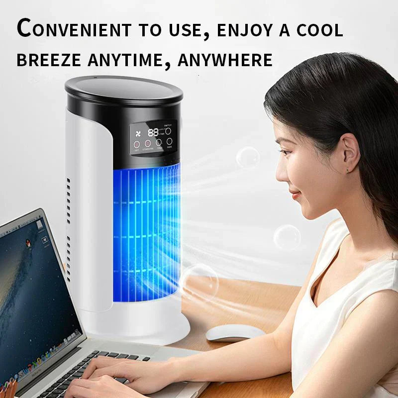 🌬️💨 Personaler Luftkühler 3-in-1 – Ventilator, Verdunstungskühler & Luftbefeuchter 🌿❄️ Flüsterleiser Motor, 6 Stufen, Timer bis 6h, USB-tragbar – ideal für Schlafzimmer & Büro.