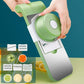 🥕 Multifunktionaler Gemüseschneider – 6-in-1, Sicherheitsmesser & Rutschfeste Basis für Schnelles Schneiden 🍓✨📦