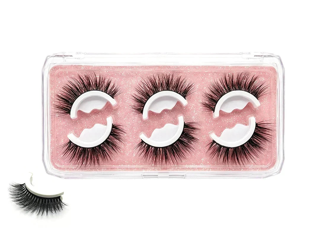 🥳 50 % RABATT! 👁️✨ Wiederverwendbare selbstklebende Wimpern. Kein Kleber erforderlich, einfach aufdrücken. Mehrfach nutzbar & leicht abzunehmen 💕🌸