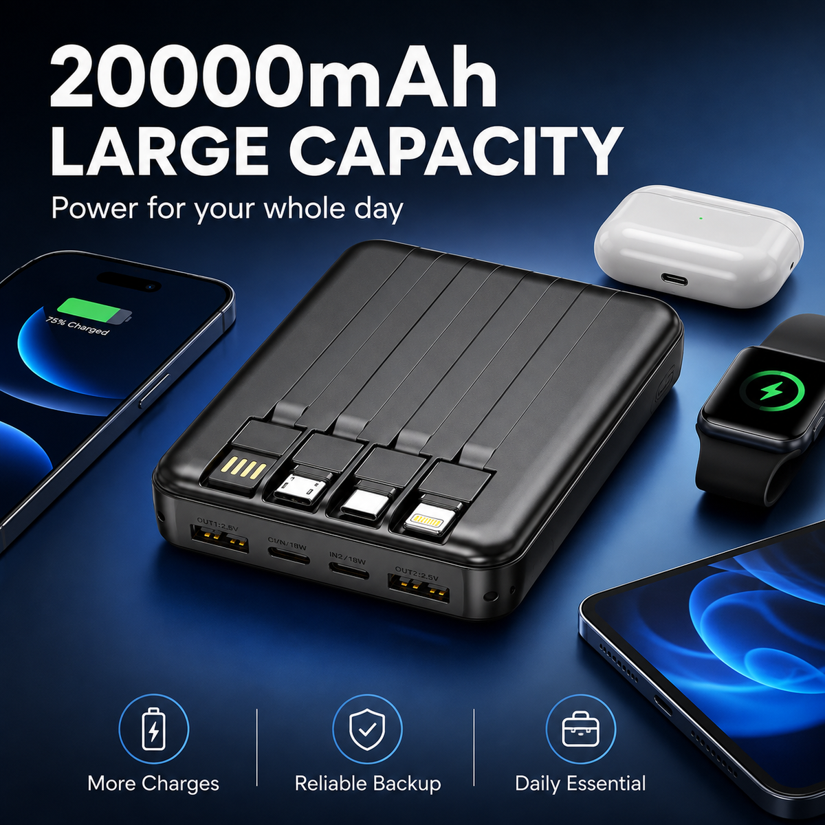 🔥Heißer Verkauf(50% Rabatt!!!)🔥🔋Magnetische Levitation Mobile Power 10000mAh Schnellladegerät