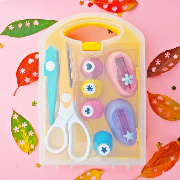 🔥Begrenzte Stückzahl verfügbar 62 % Rabatt🔥✨ DIY-Lochstanz-Set für Kinder - Erstelle niedliche Formen 🎁📏