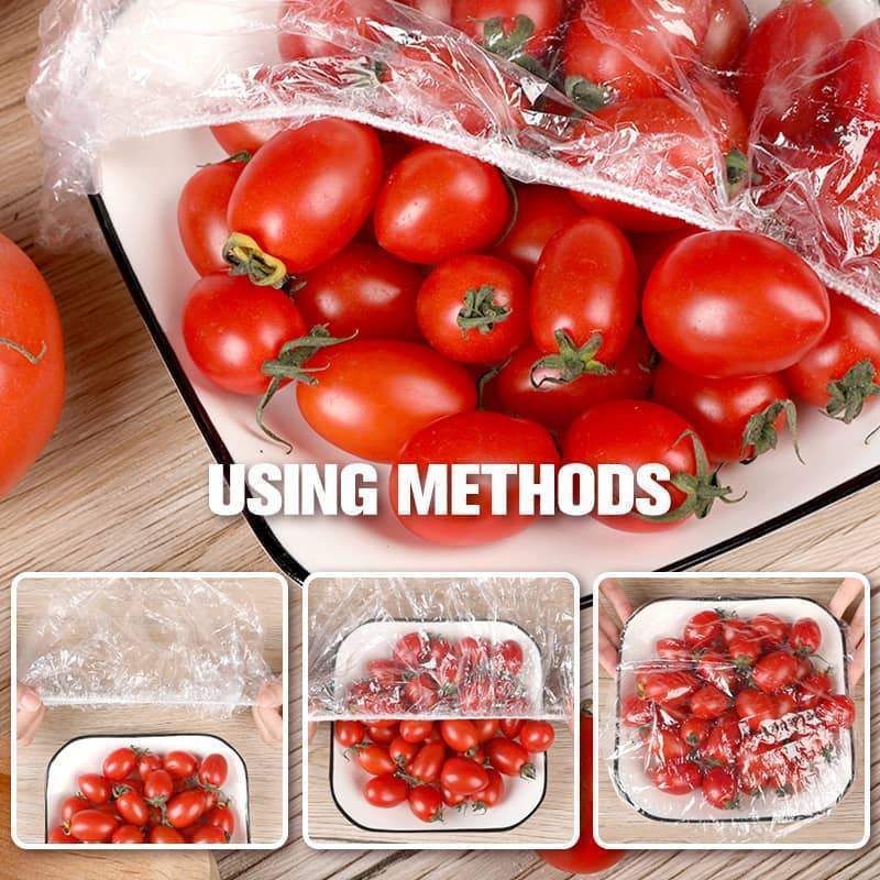 ⏳Begrenzte Zeit 50% Rabatt💥100 Stück Einweg-Stretchfolie für Schüsseln und Teller, elastische Behälterdeckel, Alternative zu Frischhaltefolie für Essensreste, Obst, Gemüse und die Aufbewahrung von Lebensmitteln in der Küche