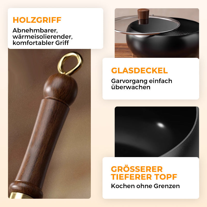 🔥Hot Sale 50% Rabatt🔥Kunsthandwerkliche, nicht emaillierte Gusseisen-Kasserolle