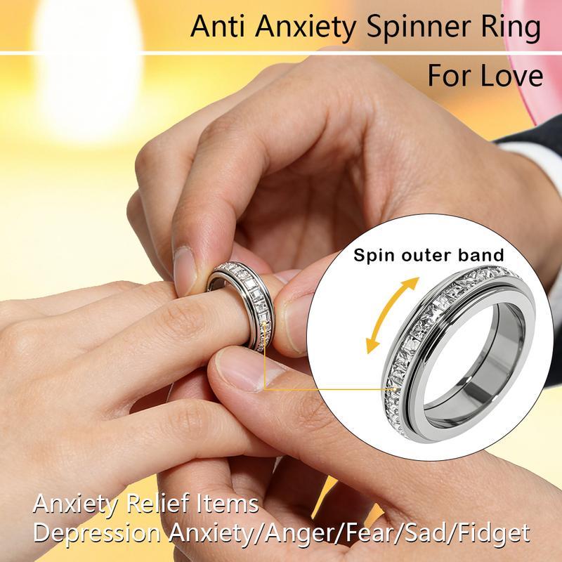 🎊 Zeitlich begrenztes Angebot: 57 % Rabatt ⏰💖 Drehbarer Zirkonia-Ring aus Titanstahl💍