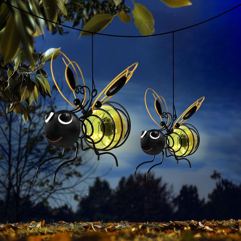 🐝Solar-Bienenlicht zum Aufhängen im Freien – das perfekte Geschenk für pflanzenliebende Mütter oder einfach jeden, der lächelt❤️