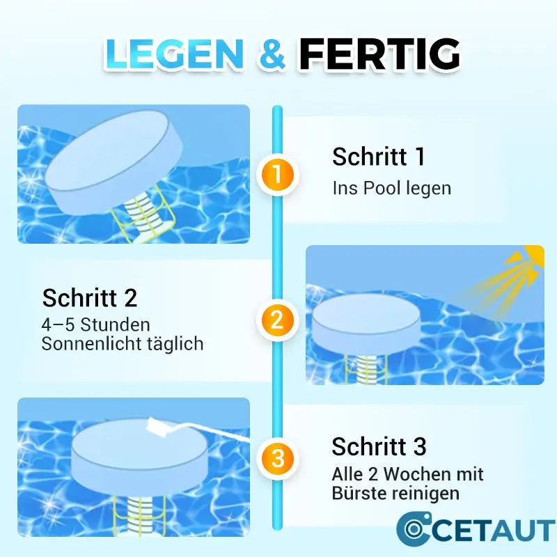 🌞Kristallklarer Pool – ohne Chemie, mit Solarenergie! SOLARBETRIEBENER SCHWIMMENDER POOL-IONISATOR
