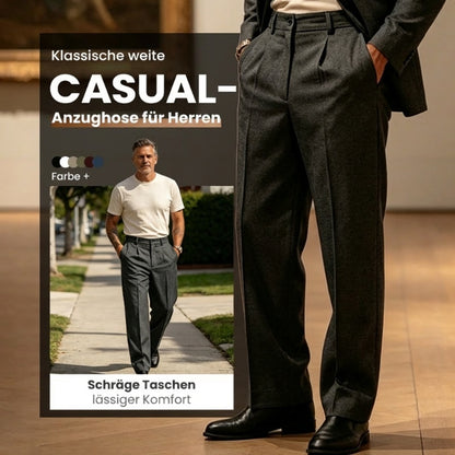 👖✨ Lässige Herrenhose mit Bundfalten und weitem Bein Perfekt für entspannte City-Styles ✓ Atmungsaktive Qualität ✓ Vielseitig kombinierbar Jetzt sichern!