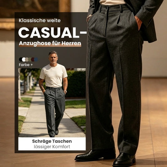 👖✨ Lässige Herrenhose mit Bundfalten und weitem Bein Perfekt für entspannte City-Styles ✓ Atmungsaktive Qualität ✓ Vielseitig kombinierbar Jetzt sichern!