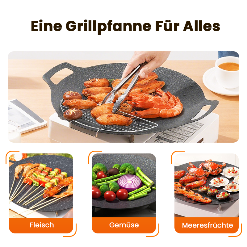 🍳Multifunktionale Antihaft-Bratpfanne Medizinische Stein-Grillpfanne📢📢Letzte 3 Stunden: Riesen-Angebote!⏰⏰