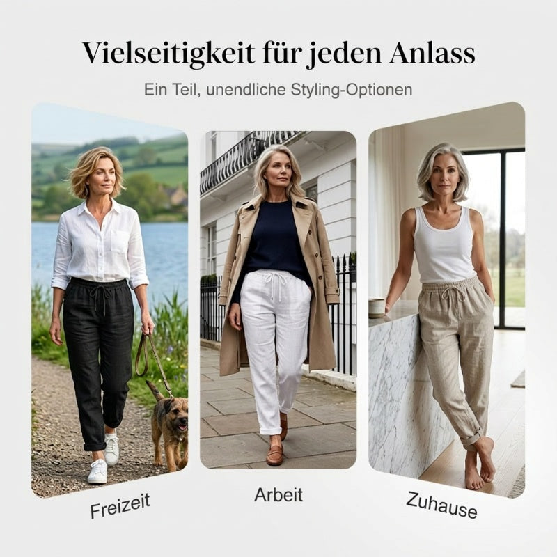 👖 55% RABATT! 🌿 Damenhose aus Baumwolle & Leinen mit Elastischem Bund – Bequem, Atmungsaktiv & Lässiger Look 🥰
