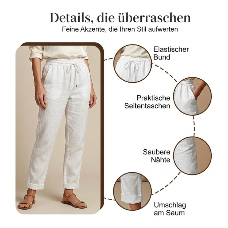 👖 55% RABATT! 🌿 Damenhose aus Baumwolle & Leinen mit Elastischem Bund – Bequem, Atmungsaktiv & Lässiger Look 🥰