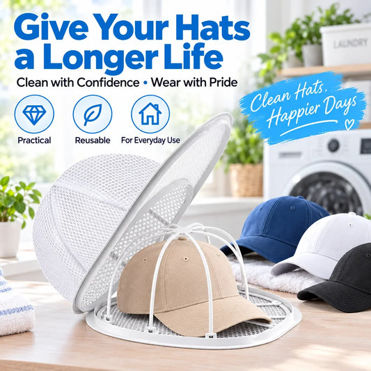 🥳 Bestseller 2026 🥳🧢 Über 50.000 verkaufte Exemplare! 💦🏠 50 % Rabatt! Waschschutz für Baseballkappen – Waschkorb gegen Verformung ✨