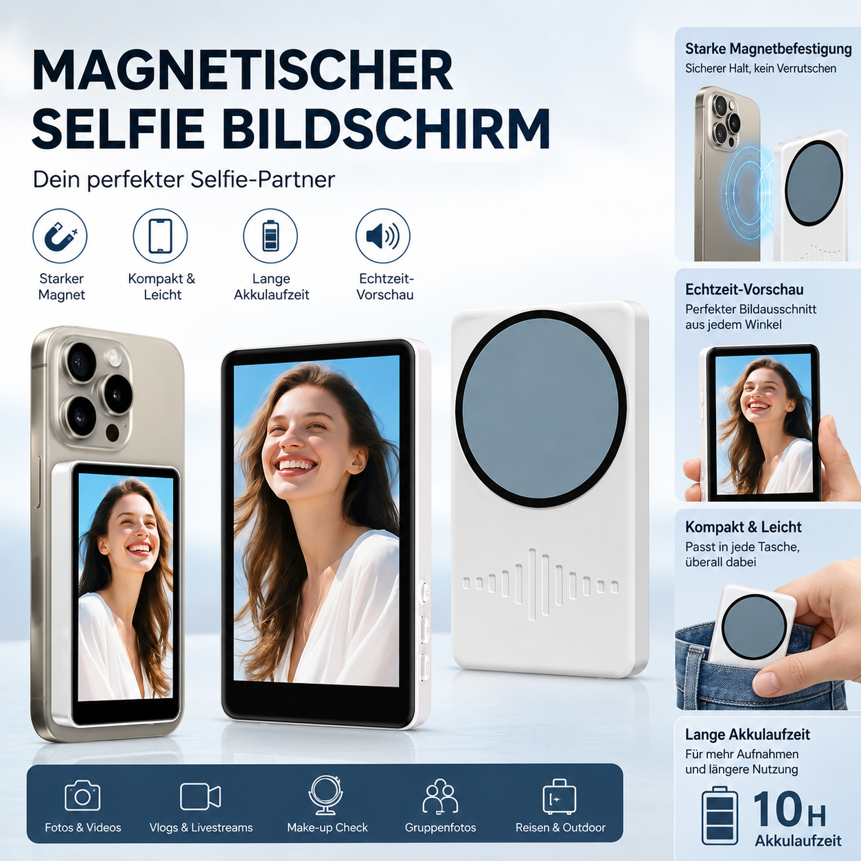 🥳2026 HEISSER VERKAUF🥳💞Über 50.000 verkauft!💞1080p Rückkamera-Selfie-Monitor