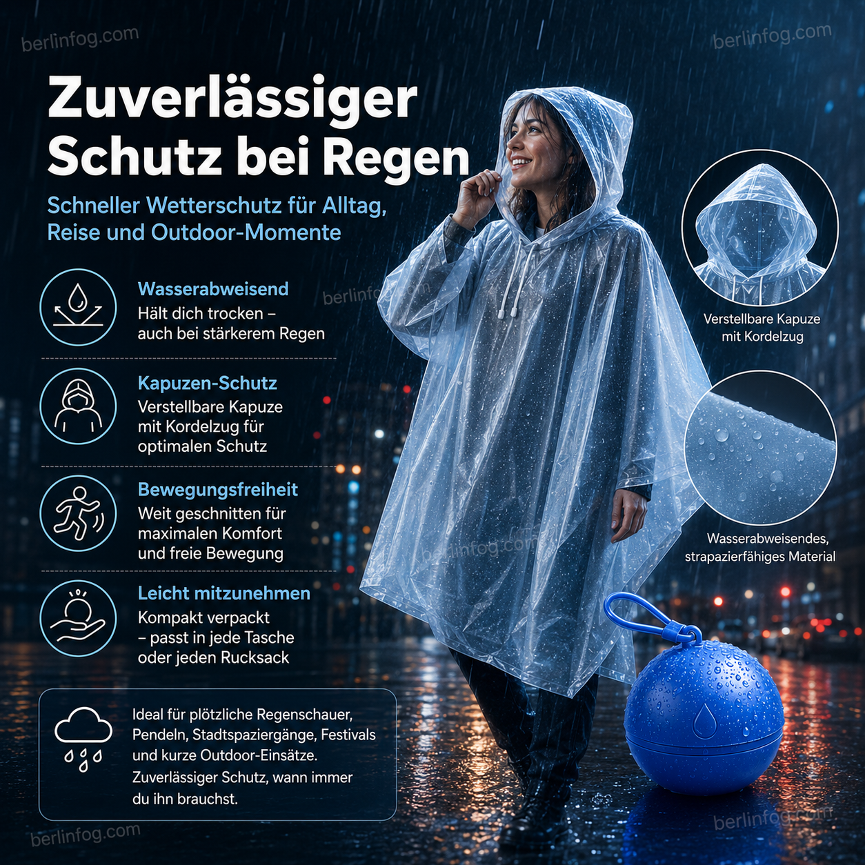 🥳HEISSER SALE 2026🥳💞50.000+ VERKAUFT!👵❤️  Einweg-Regenjacke in Mini-Kugelform (1 kaufen, 1 gratis)