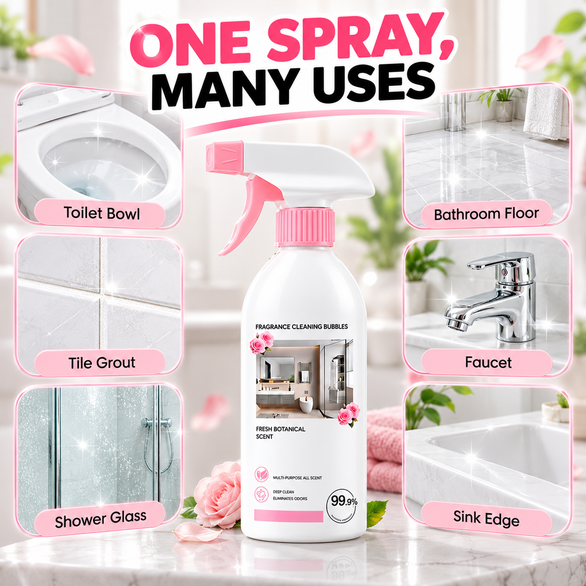 ⏳Zeitlich begrenztes Sonderangebot⏰Mehrzweck-Badezimmerreiniger-Spray