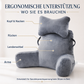 Multifunktionales Lendenstützkissen, Lesekissen, Rückenkissen