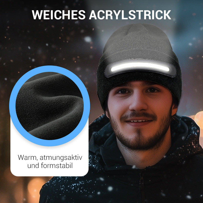 Wiederaufladbare Bluetooth-Mütze mit Licht