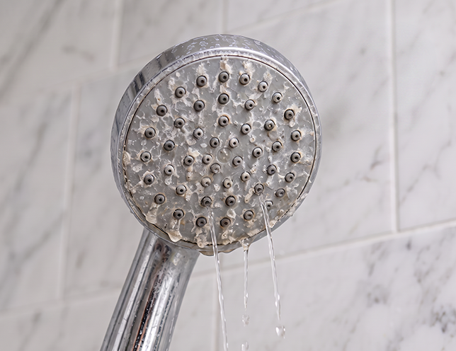 Showerhead before cleaning