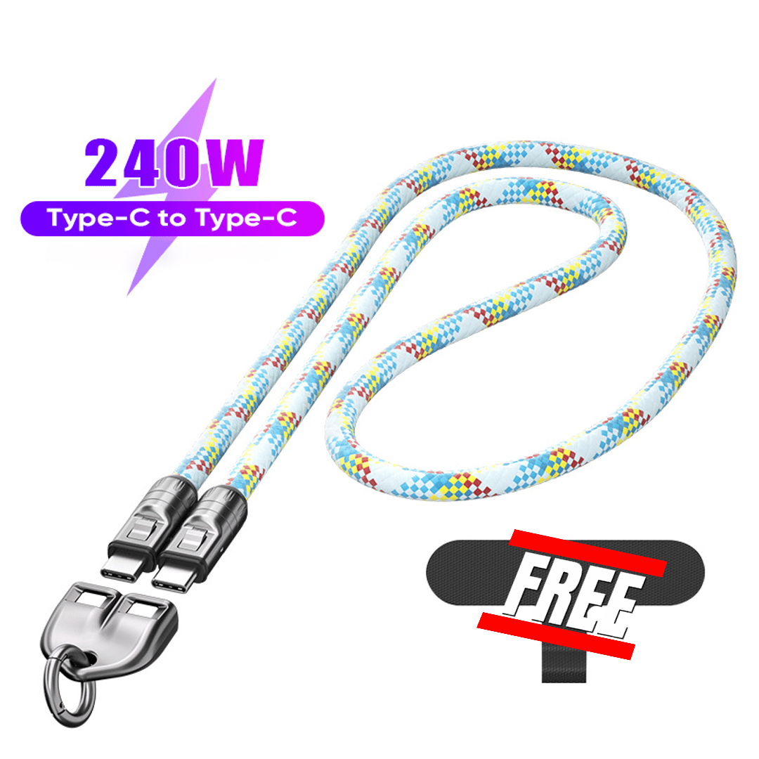 ⏰  🤳⚡C-zu-C-Ladekabel mit 240 W und tragbarem Armbanddesign