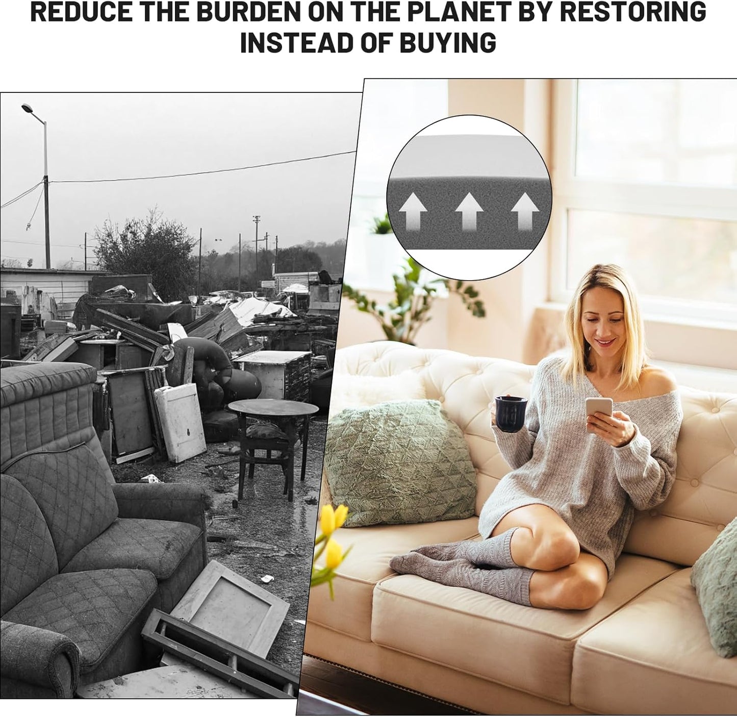 Sofakissen-Unterstützung für durchhängende Sitze