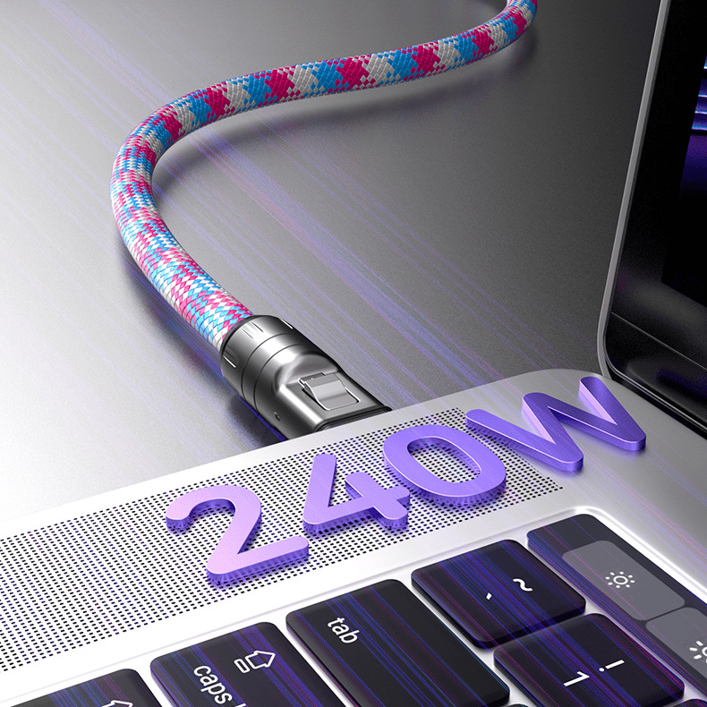 ⏰  🤳⚡C-zu-C-Ladekabel mit 240 W und tragbarem Armbanddesign