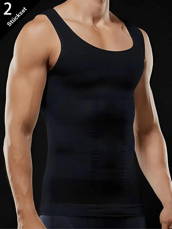 🔥 💪Kompressionsshirt für Herren, Slim Fit, figurformendes Unterhemd✨ Zwei Stück für nur 23,99 Euro