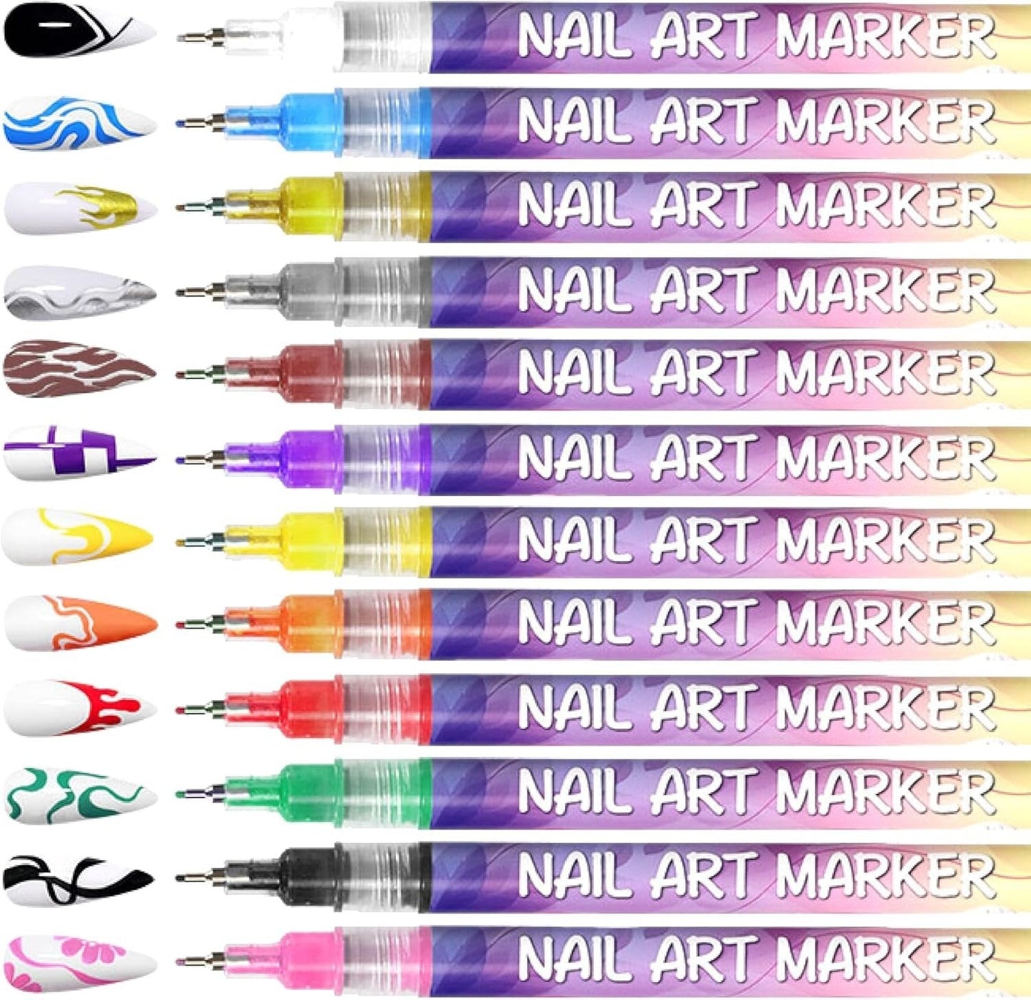 ⏳LAST WEEK SPECIAL PRICE: ￡9.99!!🎁12 Colors Nail Art Pens Set🎨💅