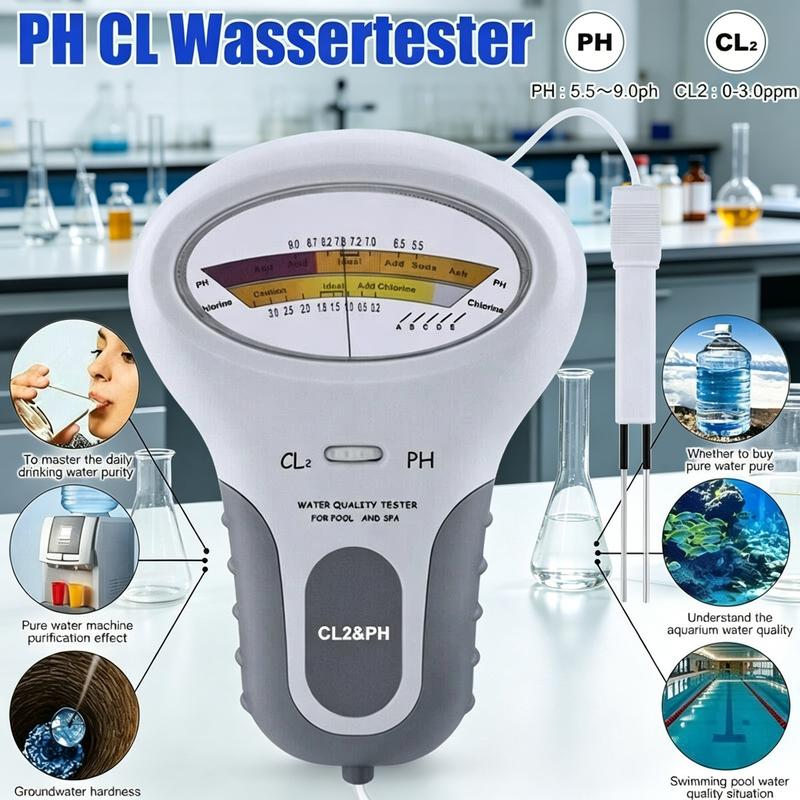 🔬💧 pH- und Chlormessgerät für Schwimmbäder – 50 % Rabatt! Präzise Messung von pH-Wert und Chlorgehalt in Ihrem Schwimmbad – einfach, schnell und zuverlässig. 🔥🏊