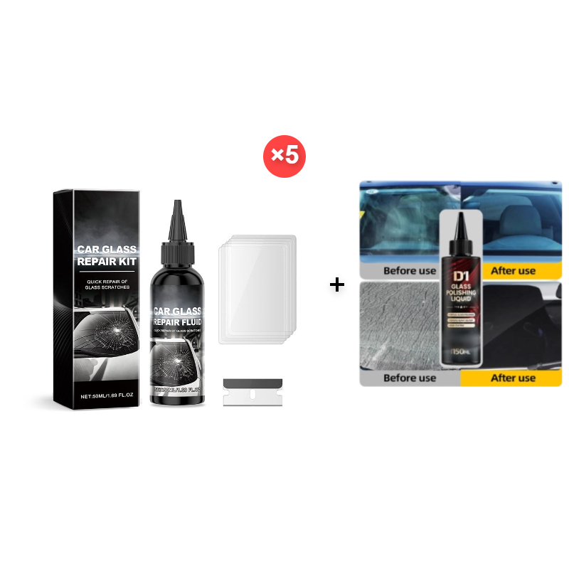 💫Kaufen Sie 4 und erhalten Sie 6 gratis💫Schnell wirkendes Auto-Windschutzscheiben-Riss-Reparaturset