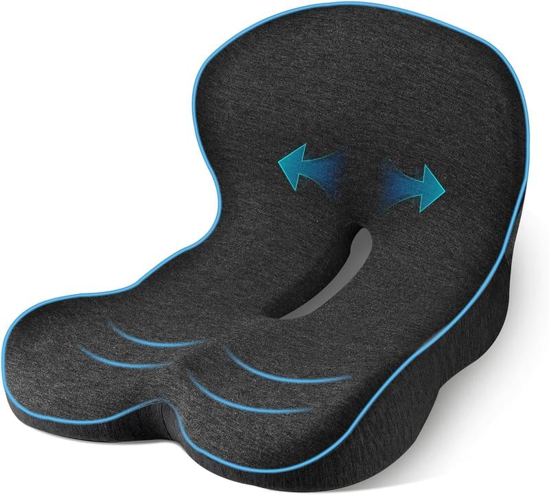 💎 50 % RABATT! 💎 Rutschfestes Sitzkissen aus Memory-Schaum – lindert Ischiasbeschwerden, aus atmungsaktivem Netzgewebe und universell einsetzbar im Auto, im Büro und im Rollstuhl