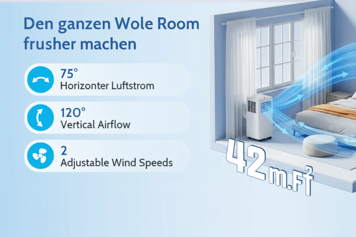 🌬️Tragbare 3-in-1-Klimaanlage mit Ventilator & Luftreiniger